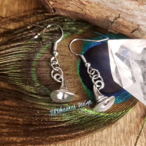 Witchy Witch earrings Wiccan Pointed HAT Halloween earrings Occult~Samhain~Magic - Picture 4 of 10